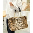 thumbnail image 2 of CoCopeaunt Fashion Fuzzy Tote Handbag for Women Girls Soft Wool Feel Large Shoulder Bag Chain Strap, 2 of 3