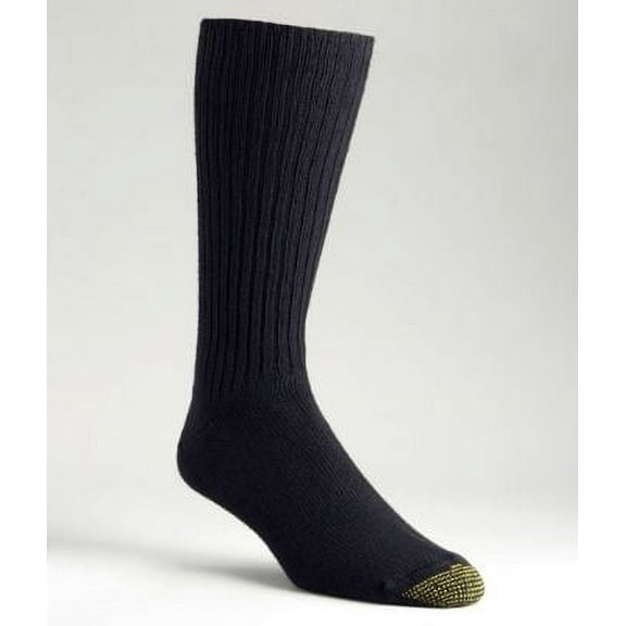 Men's Gold Toe 633S Heritage Cotton Fluffies Crew Socks - 3 Pack (Navy O/S)