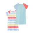 thumbnail image 2 of Wonder Nation Girls Short Sleeve Nightgown, 2-Pack, Size 4-18 & Plus, 2 of 5