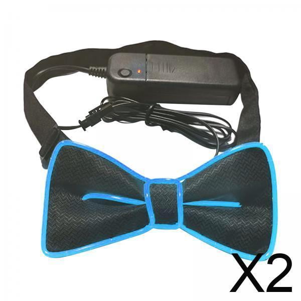 Pajarita iluminada,Pajarita que en la oscuridad Corbata LED intermitente,Luces recargables Luz Lentejuelas Fiesta de pajarita,Luces LED de Corbata Lazo iluminado,Corbata