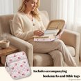 thumbnail image 5 of HELLHERO Red Rose Pattern Washable Quilted Bible Cover for School Scripture Study, Elastic Polyester Bible Cover Case with Lightweight, 5 of 9