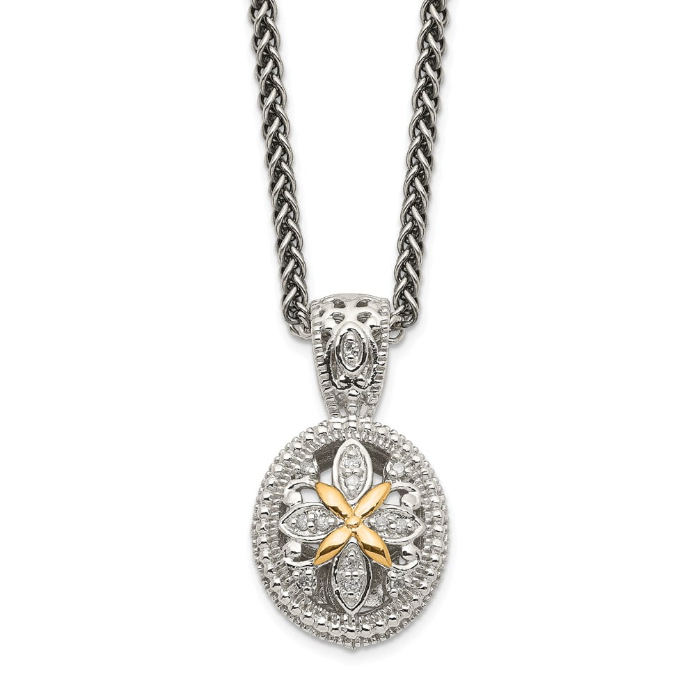Genuine authentic diamonds Diamond sterling silver  clasp antique finish Sterling silver 925 Lobster clasp