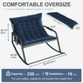 thumbnail image 3 of Rocking Chair with Cushions & Armrests, Comfort Lounge Recliner, Breathable Ergonomic Lounge Chair for Bedroom, Living Room, Patio, Garden, 3 of 6