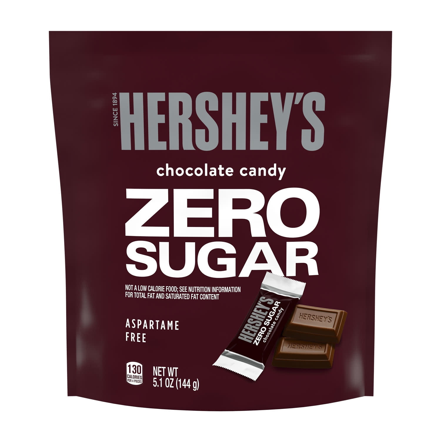 Hershey's Zero Sugar Chocolate Candy, Bag 5.1 oz
