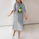 thumbnail image 5 of Vestido Corto de Verano Cuello Redondo Estilo de Camiseta de Longitud de Tobillo de Manga Corta, Altamente Elástico para Pijamas Y Ropa Interior Sexy, 5 of 8