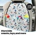 thumbnail image 5 of Xecao Undersea Animals Pattern Car Seat Back Protector 2 Pack Large Capacity Pocket, Kick Mats Back Seat Protector, 5 of 8