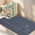 thumbnail image 4 of Large Diatomaceous Stone Dish Drying Mat, Quick Dry Coffee Bar Mat for Kitchen Counter, Dishes, Cups, and Utensils Gray 23.6*15.7 inch, 4 of 7