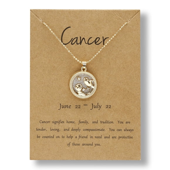PVCS Coin Chain Golden Day and Night Twelve Constellation Necklace Couple Necklace