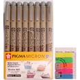thumbnail image 1 of shiyou-Sakura Pigma Micron Fineliners Pen High Light Soft Head Pen Manga Drawing,0.25-mm- Assorted Color 8 Pens (01-Assort Color) -Include Index Tape, 1 of 4