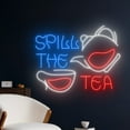 thumbnail image 4 of Handmadetneonsign Spill The Tea Neon Sign, Tea Cup Wall Art Decor, Coffee Neon Led Wall Décor, 4 of 5