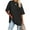 Black, variant on Sherrylily Women Oversized Striped Tees Loose T Shirts Half Sleeve Crew Neck Tops