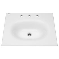 American Standard Studio S 24 in. Bathroom Vanity Sink Top with 8 in. Faucet Holes in White