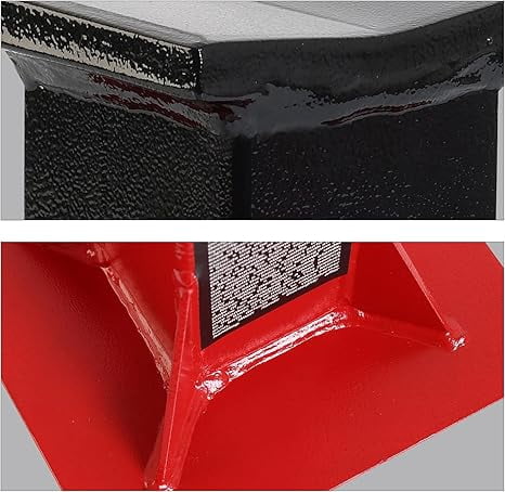 JACK BOSS Heavy Duty 22 Ton (44,000 lb) Pin Style Adjustable Height Automotive Jack Stands, Red, 1 Pair
