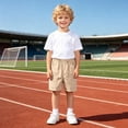 thumbnail image 3 of Gubotare School Shorts for Boys Toddler Boys Sport Jogger Shorts,Kids Summer Solid Active Short Pants Size 7-8 (Beige,7-8 Years), 3 of 5