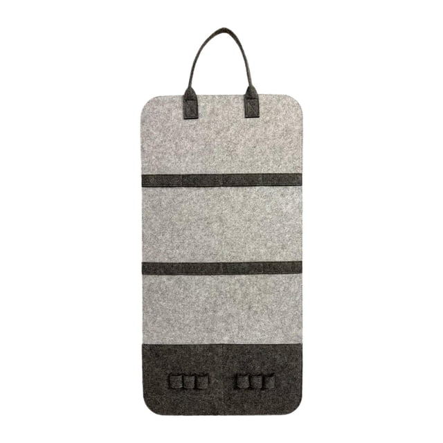 Bolsa de fieltro para almacenamiento de juguetes de plumas de gato, soporte para juguetes para armario, pared de habitación gris claro