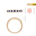 thumbnail image 6 of Angara Natural 0.32 Ct. Blue Sapphire with Diamond Non Eternity Wedding Band in 14K Rose Gold for Women (Ring Size: 3), 6 of 11