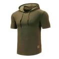thumbnail image 1 of pstuiky camisetas de hombre, Camisa de manga corta con cuello abierto y lazo floral hecha a mano para hombre camisetas de hombre m, 1 of 4