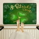 thumbnail image 5 of Decoraciones del Día de San Patricio. Felpudo para puerta de entrada, alfombra de baño, súper absorbente, con reverso de goma seca, antideslizante, lavable, verde, 40 x 60 cm., 5 of 8