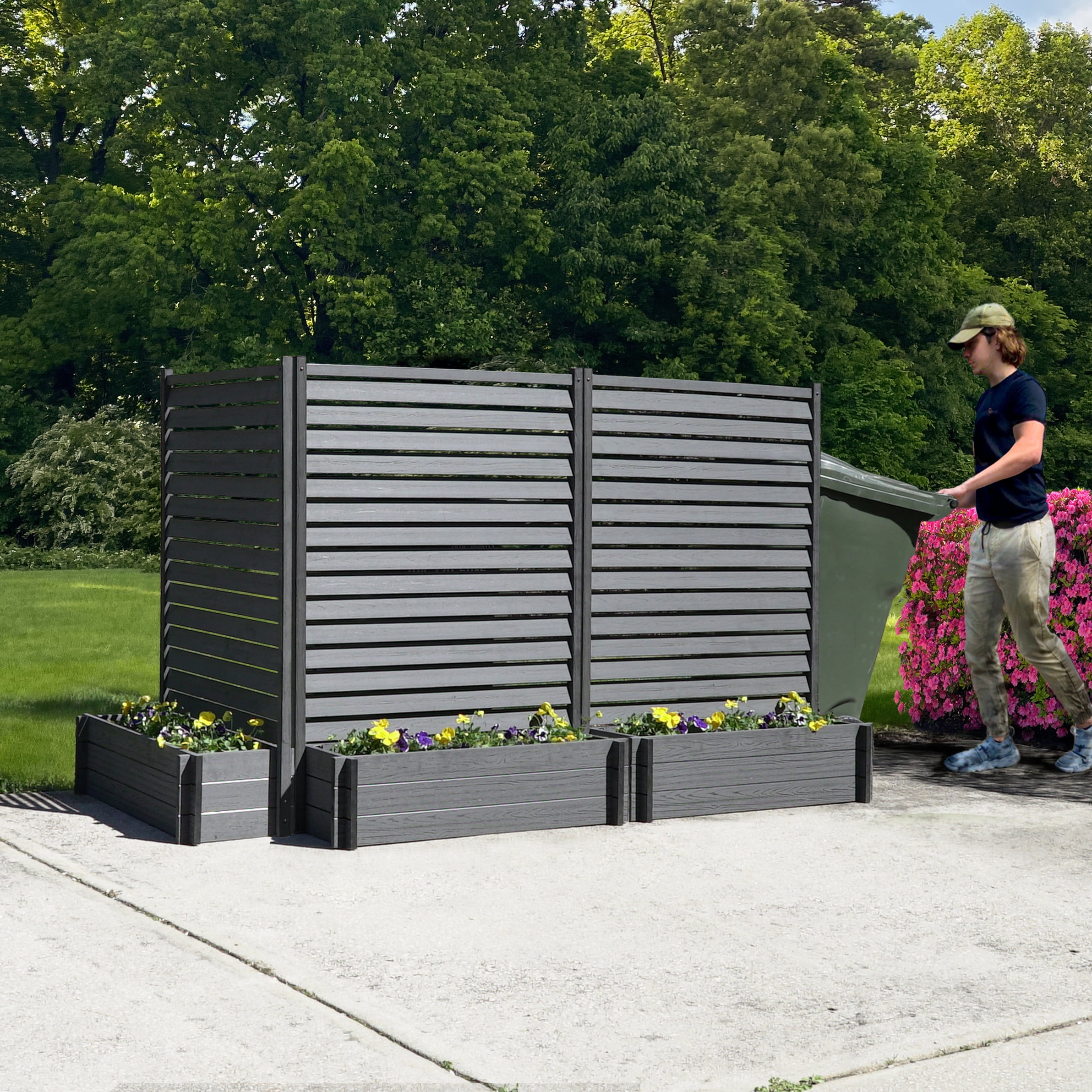 Enclo Privacy Screens EC18023 5ft H x 3.5ft W x 1.3 ft L Sedona WoodTek