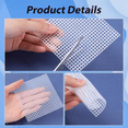 thumbnail image 4 of HOT 20pcs Plastic Canvas Sheets 10x10cm Mesh Needlepoint Elastic Fabric Pads for Embroidery, 4 of 4