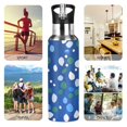 thumbnail image 7 of Yayeee 33oz Insulated Water Bottle Double Wall Stainless Steel with Flip Straw Lid, Green Dots, 7 of 7