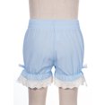 thumbnail image 4 of LiiYii Kids Girls Ruffled Lace Hem Bloomer Shorts Breathable Safety Pants Yoga Gymnastics Dance Blue 120, 4 of 7