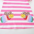 thumbnail image 3 of WOYY Toddler Girls Casual T-Shirt Dress Striped Cartoon Bee A-Line Dress, Sizes 1-7, 3 of 5
