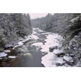 thumbnail image 2 of OBrien, Jay 32x23 Black Ornate Wood Framed with Double Matting Museum Art Print Titled - WV, Blackwater Falls Stream in winter landscape, 2 of 4
