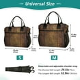thumbnail image 4 of FORMRS Insulated Lunch Bag Unisex Large Capacity with Shoulder Strap, Wood Grain, 4 of 6