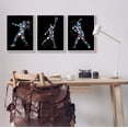 thumbnail image 2 of Stupell Industries Geometric Pattern Sports Players Graphic Art Gray Framed Art Print Wall Art, Set of 3, Design by Arrolynn Weiderhold, 2 of 7