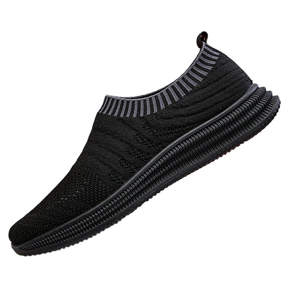 Men's Walking Shoes Comfort Soft Sock Sneakers Breathable Knit Woven L𝗈afers Shoes S𝗅ip On Laceless Workout Shoes Wide Width Tennis Sport Shoes Casual Outdoor Walking Shoes
