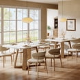 thumbnail image 3 of Tribesigns 47-inch Dining Table for 4 People, Modern Kitchen Table with Wooden Legs for Kitchen and Dining Room, Small Space, White and Brown (2Packs), 3 of 6