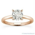 thumbnail image 2 of Round Cut Forever ONE D-E-F Moissanite Classic 4-Prong Solitaire Engagement Ring in 14k Rose Gold, 2 of 4