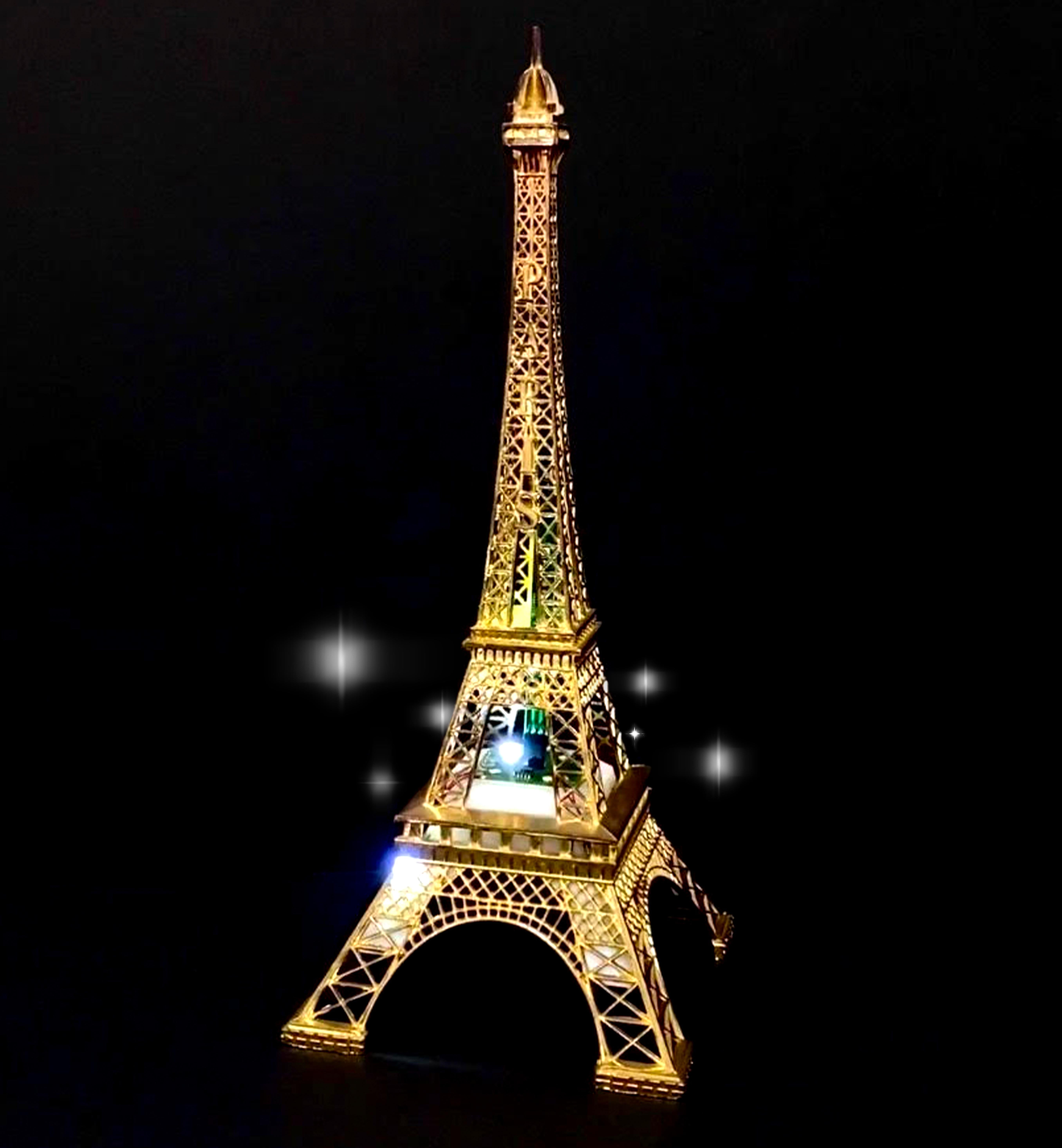 10" Eiffel Tower Statue Sculpture Paris Decor Metal Wedding Supplies Ornament 