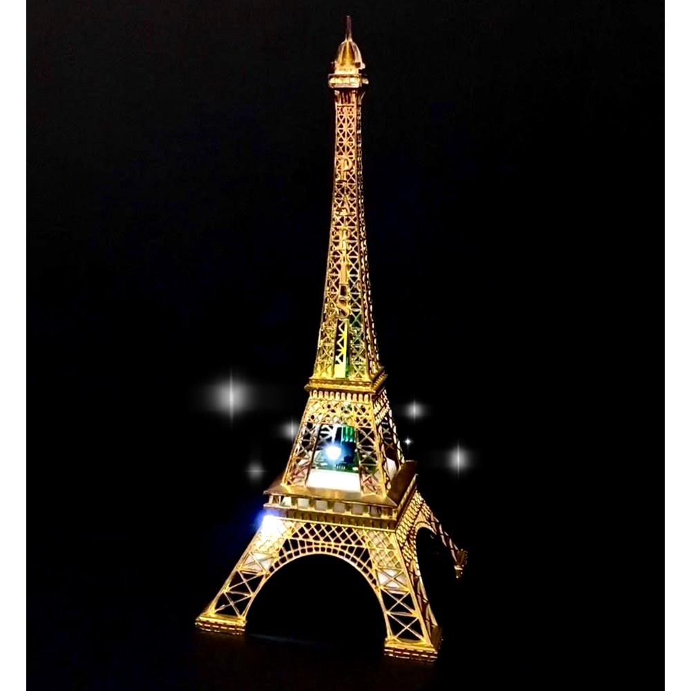 Craft And Party 12"15" Eiffel Tower Décor Statue + LED Light Paris