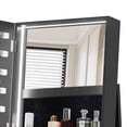 thumbnail image 6 of Jewelry Cabinet, Rotating Jewelry Armoire, Full Length Mirror with 360° Swivel Base, Lockable Storage, 30 Necklace Hooks, Ring Slots, Acrylic Shelf, Black for Bedroom Closet Dressing Room, 6 of 11