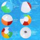 thumbnail image 3 of 3 Pcs Beach Balls, 12 Inches Beach Balls Rainbow Inflatable Toys, for Outdoor Activity Birthday Summer Party Favors Water Toys, Pool Party Beach Toys, 3 of 5