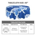 thumbnail image 5 of XMXT Waterproof Round Table Cloth, Blue Watercolor Geometric Tablecloth Polyester Table Cover for Home Kitchen Dining Party Room Decor, 60 inches, 5 of 8