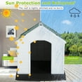 thumbnail image 3 of YRLLENSDAN 34" Dog House Outdoor Insulated Dog Houses for Winter Igloo Dog House with Air Vents & Elevated Floor Waterproof Plastic Dog Houses for Small Medium Large Dogs,Green, 3 of 7