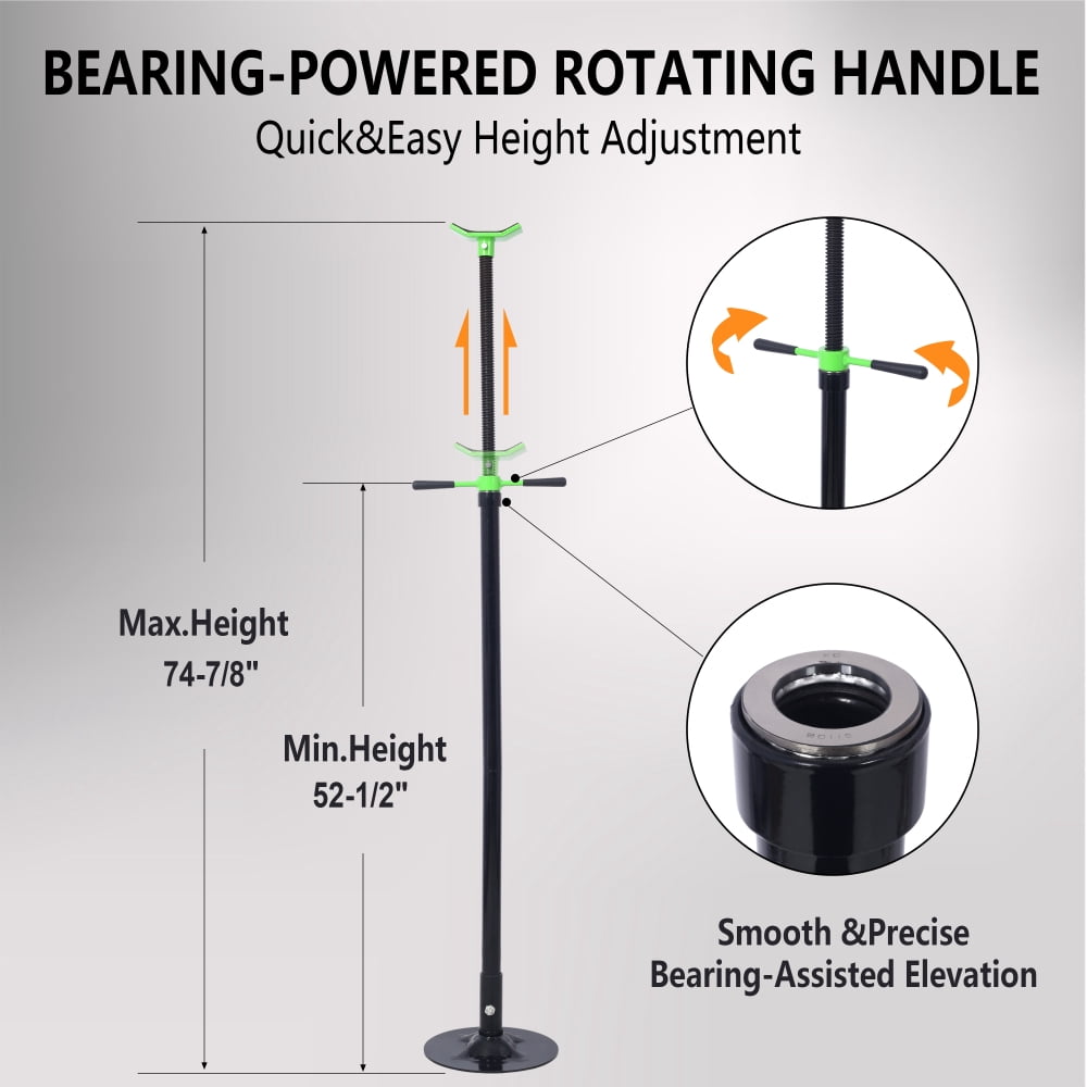 3/4 Ton 1650Lbs Under Hoist Jack Stand - Adjustable Height Support for Automotive & Machinery Maintenance