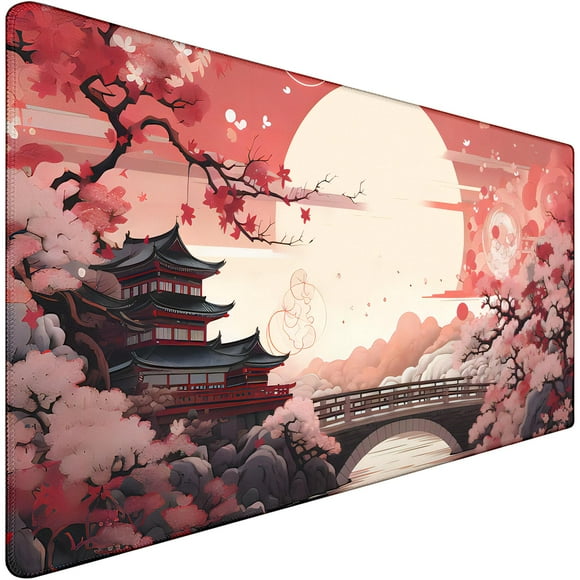 Alfombrilla de ratón para juegos Jovlio, japonesa, grande, 80 x 40 cm, impermeable