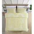 thumbnail image 2 of Beatrice Home Fashions Couvre-Lit en Chenille à Médaillon Pleine Jaune Coton, 2 of 2