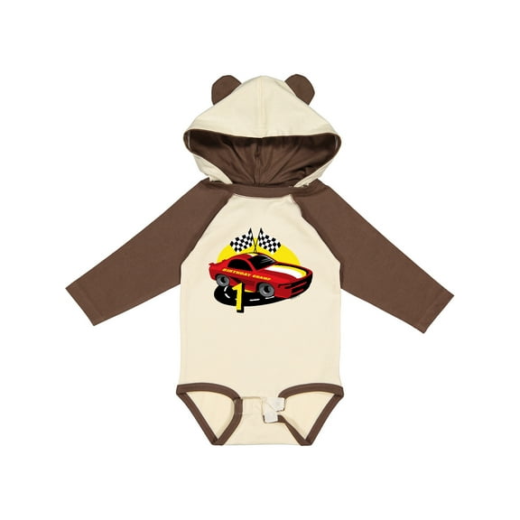 Inktastic Race Car 1st Birthday Boys Long Sleeve Baby Bodysuit