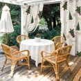 thumbnail image 4 of Outdoor Curtains for Patio Waterproof, Christmas Outdoor Privacy Panels Grommet, Winter Pine Tree Gold White Xmas Snowflakes Blackout Outside Curtains for Porch/Cabana/Pergola/Gazebo 54"x95", 1 Panel, 4 of 8