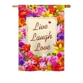 thumbnail image 2 of Breeze Decor 00055 Welcome Live, Laugh, Love 2-Sided Vertical Impression House Flag - 28 x 40 in., 2 of 2