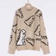 thumbnail image 4 of Suéter de punto con estampado de dinosaurio Gibobby Caqui L, 4 of 5