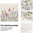 thumbnail image 4 of Spring Pillow Covers 18x18 Set of 2, Colorful Floral Leaf Decorative Throw Pillow Covers for Wild Flower Linen Summer Farmhouse Green Cushion Case for Couch Sofa Spring Decor, 4 of 5