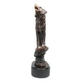 thumbnail image 3 of Midnight Moon Howling Alpha Gray Wolf Statue In Bronze Electroplated Finish, 3 of 10