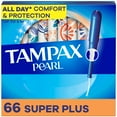 thumbnail image 1 of Tampax Pearl Tampons, avec Tresse Anti-Fuites, Absorption Super Plus, Non Parfumés, 1 of 23