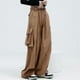 thumbnail image 3 of Pantalones casuales rectos de cintura alta con bolsillos y diseño de verano para mujer, pantalones holgados adelgazantes de pierna ancha y modernos, 3 of 6